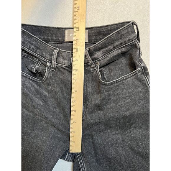Everlane Jeans Size 24 High Waist Straight  Black High Rise - Picture 5 of 12